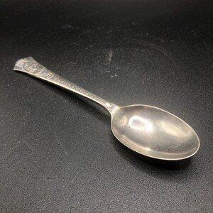 MAPPIN & WEBB 1A Silverpläterad tesked från 1937, souvenir vid kung George VI:s kröning, samlarobjekt