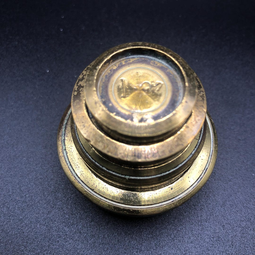 Antique Set of Four Stacking Brass Round Weights (1/2/4/8)-ounces - Etsy