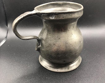 Viktorianischer Zinn Kiemen Maß Tankard, Surrey County, 1870er Jahre