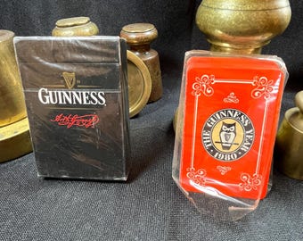 Mixed Vintage Guinness Double Deck Playing Cards 1980s 1990s Unopened Set