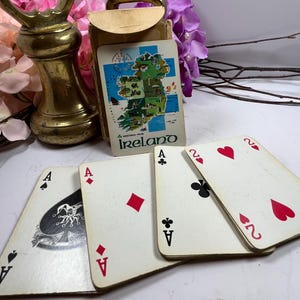 Vintage irisches Spielkarten Souvenir Deck in Guinness Box