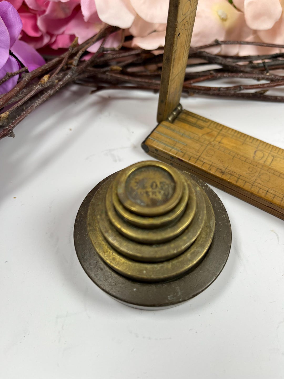 Vintage 1930's Brass Stacking Weights, George V & Elizabeth II - Etsy