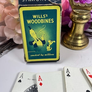 Vintage Wills's Wild Woodbine Werbespielkarten von John Waddington