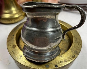 Viktorianischer Zinn 1/2 Kiemenmaß mit Queen Victoria Mark, antike Southampton Barware