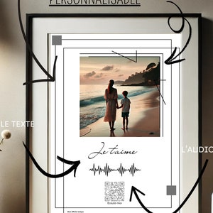 Anpassbares Audio-Poster l Mein einzigartiges Poster l Geschenke l Wandkunst l l Wanddekoration l QR-Code l Audioaufnahme