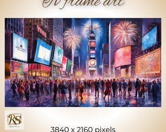 New Year's Eve Times Square Fireworks for Samsung Frame TV (Digital Download)