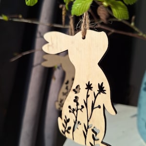 1 piece Easter Bunny - Natural Wood Decor - 10 cm High - Easter Rabbit from Plywood - Perfect Gift for a Friend