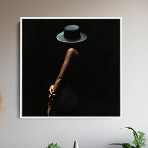 Black woman canvas Print, home decoration, black girl, ready to hang, canvas wall art, Black Girl Art, Woman Art Decor,