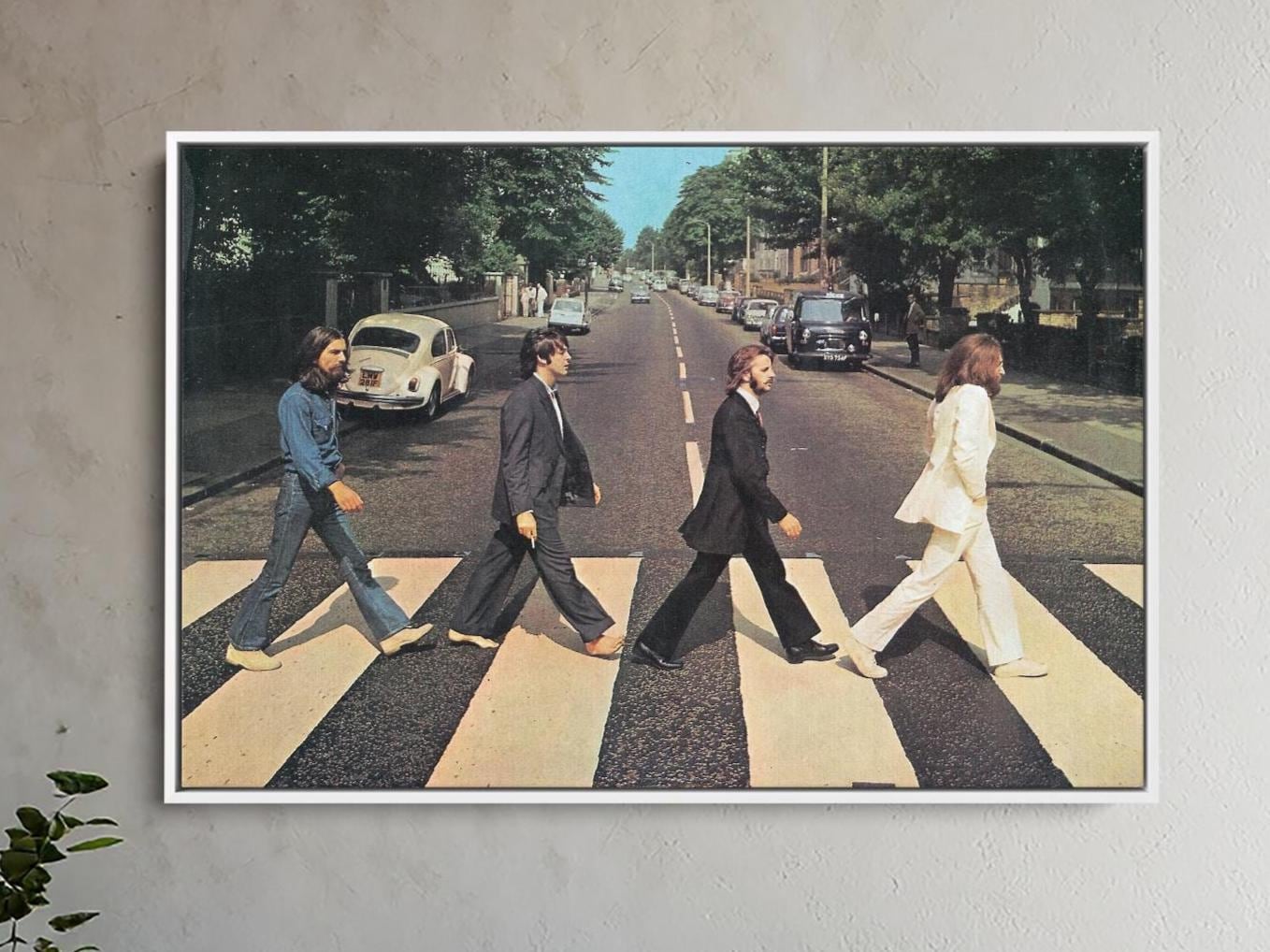 The Beatles Abbey Road Canvas Wall Famous Print Wall Art Canvas, Printed Smooth Surface, Beatles Poster, Ready to Hang Canvas