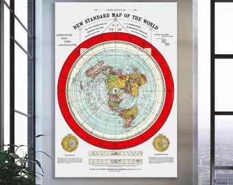 アレクサンダー・グリーソンの新標準世界地図 - 1892年平面地球