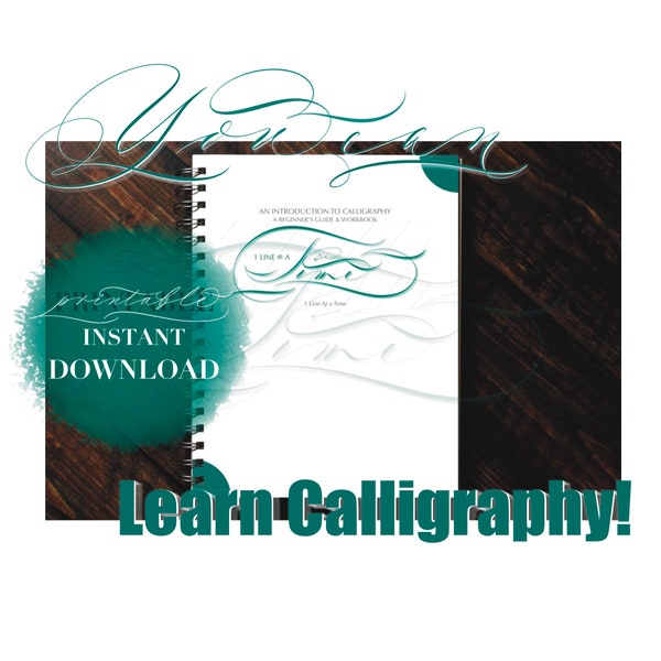 Introduction to Calligraphy, A Beginner's Guide & Workbook, Printable Workbook, Digital Calligraphy Workbook, Instant Downloadable Workbook