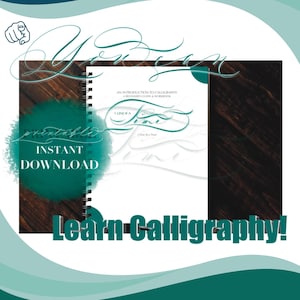 Calligraphy Practice Workbook – Copperplate/Engrosser’s Script PDF for Pointed Pen, Brush Pen, or Digital Use