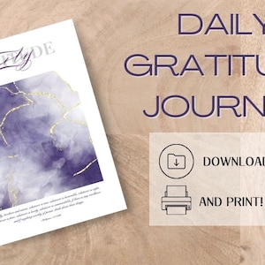 31-Day Daily Gratitude Journal Printable - Letter sized | 8.5 x 11 inch