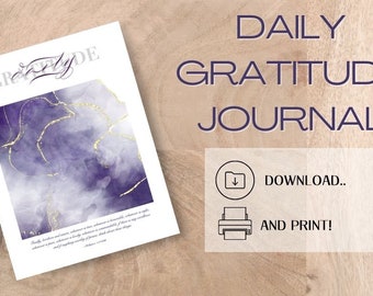 31 Day Daily Gratitude Relection & Journal - Printable, Instant Download, Letter sized 8.5 x 11 inch