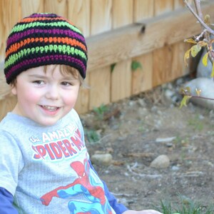 CROCHET HAT PATTERN Shockwave Beanie - Kids Size