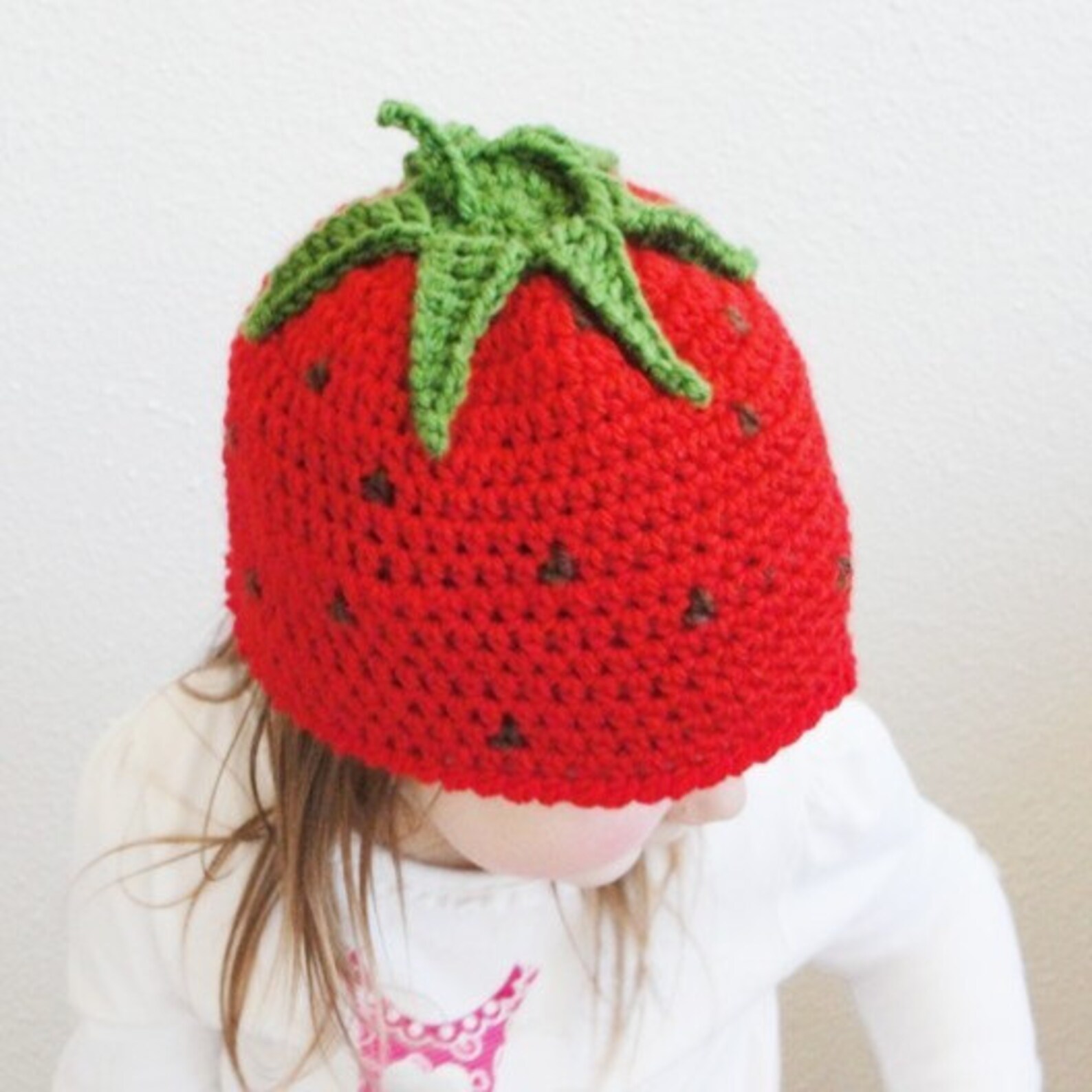 Kid's Strawberry CROCHET HAT PATTERN Permission to Sell Etsy