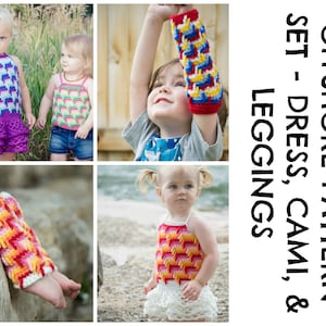 CROCHET PATTERN SET - Offshore Dress, Cami, & Leggings