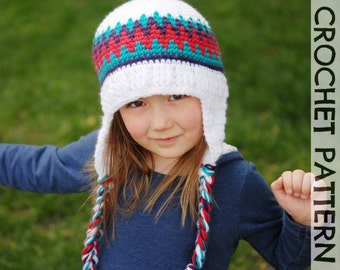 CROCHET HAT PATTERN Kid's Old School Beanie