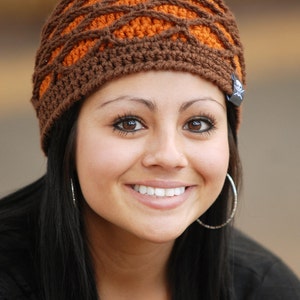 CROCHET HAT PATTERN Fishnet Beanie image 3