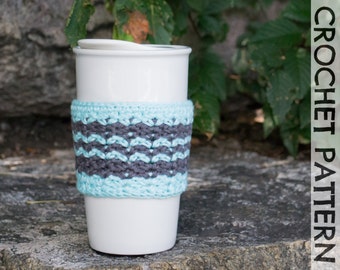 CROCHET PATTERN: Timberline Coffee Cup Cozy