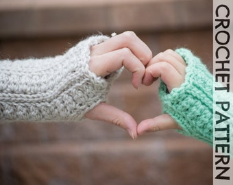 CROCHET PATTERN: Backcountry Fingerless Gloves - All sizes