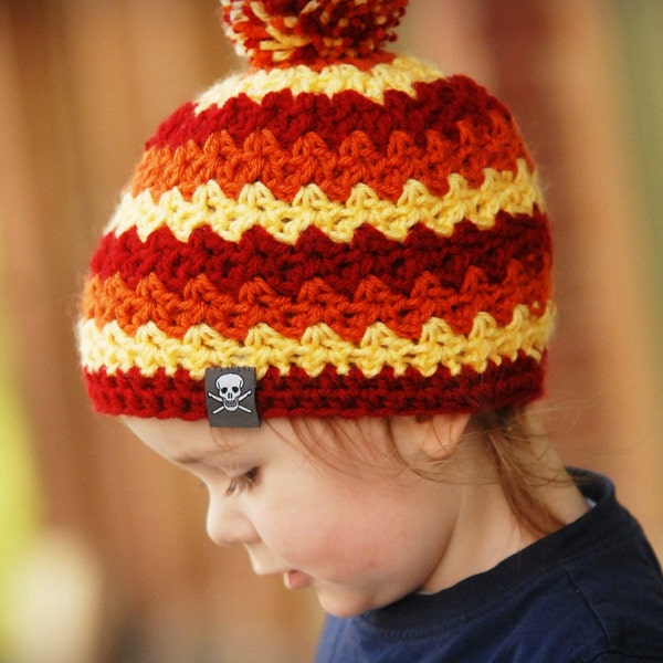 PATRÓN DE GORRO A GANCHILLO Gorro Ziggy para niños