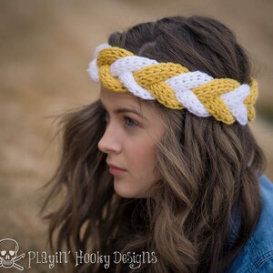 CROCHET PATTERN Outfitters Braided Headband image 5