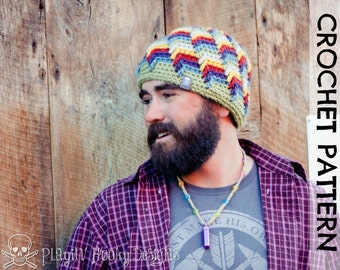 CROCHET HAT PATTERN - Offshore Beanie - Adult Size