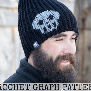 CROCHET GRAPH - Skull Color Grid for Crochet or Knit Beanies
