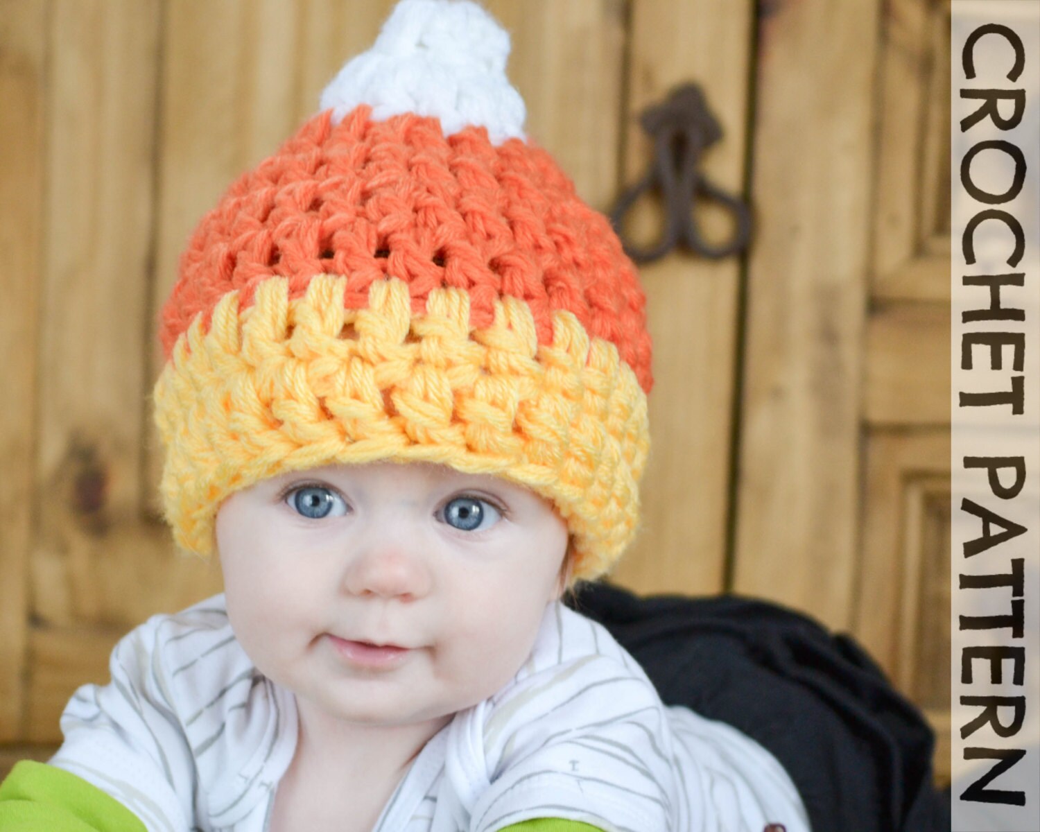 CROCHET HAT PATTERN Candy Corn Halloween Beanie Etsy
