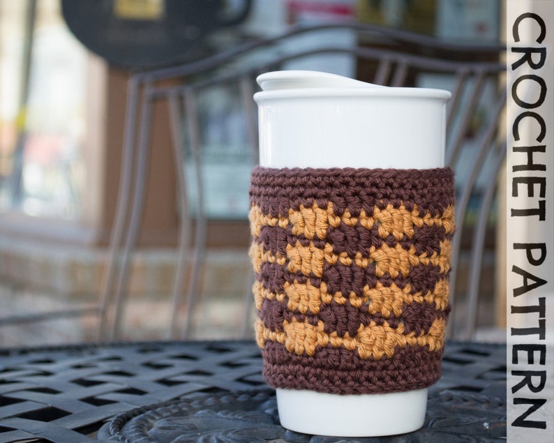 CROCHET PATTERN Sierra Coffee Cozy image 1