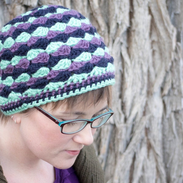 CROCHET HAT PATTERN - Mogul Mountain Beanie