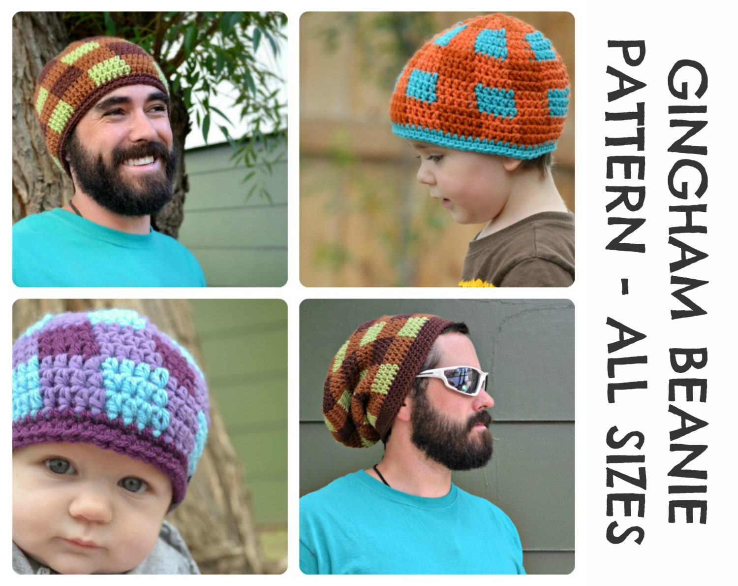Gingham Beanie - Etsy