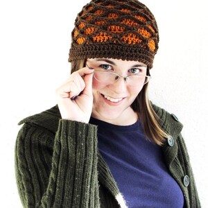 CROCHET HAT PATTERN Fishnet Beanie image 2