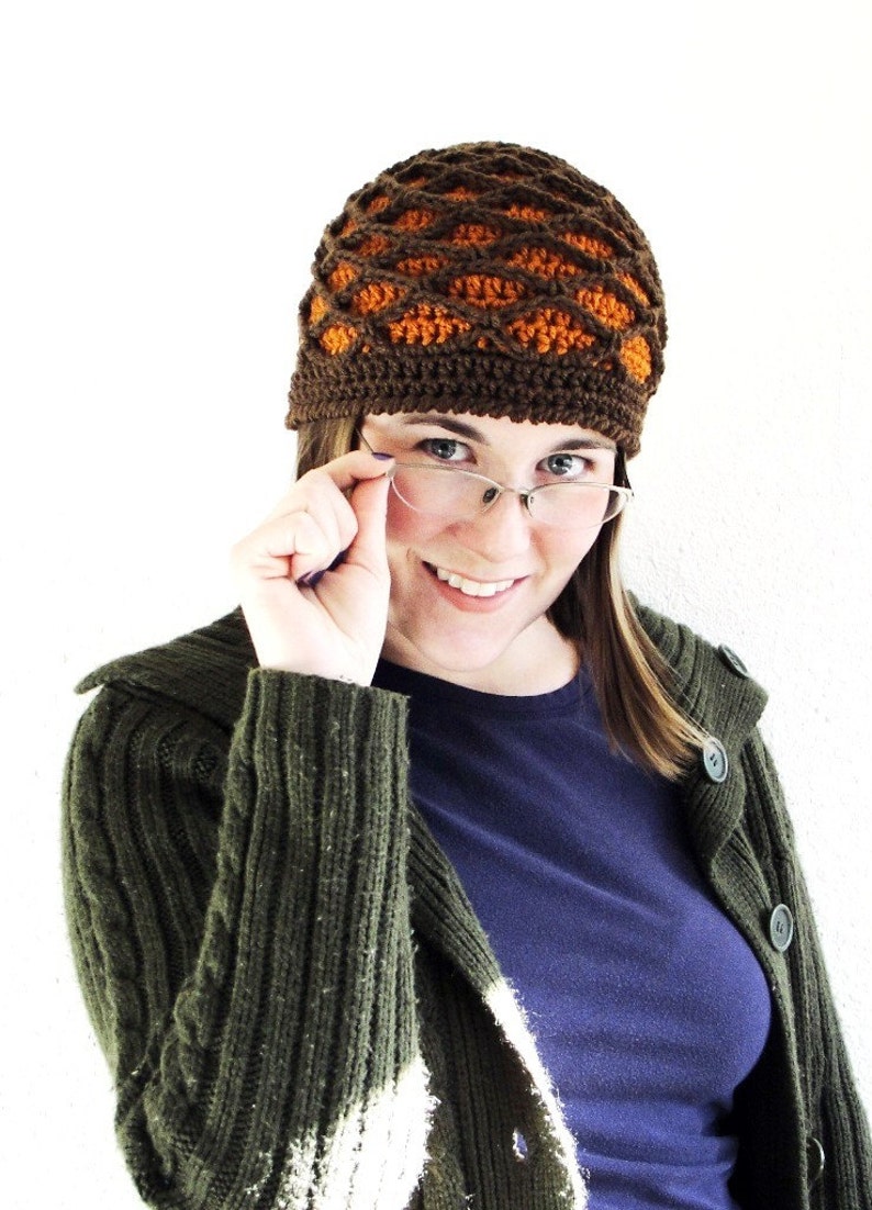 CROCHET HAT PATTERN Fishnet Beanie image 2