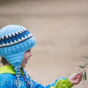 CROCHET HAT PATTERN Kid's Old School Beanie imagem 4