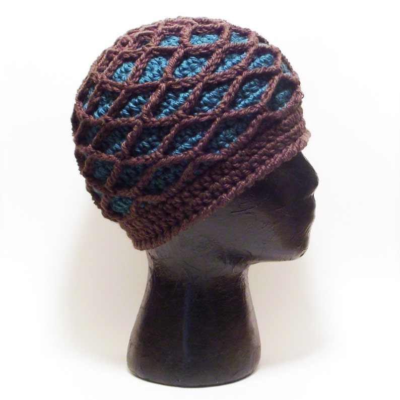 CROCHET HAT PATTERN Fishnet Beanie image 5