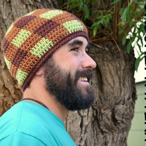 CROCHET HAT PATTERN Bonnet vichy adulte