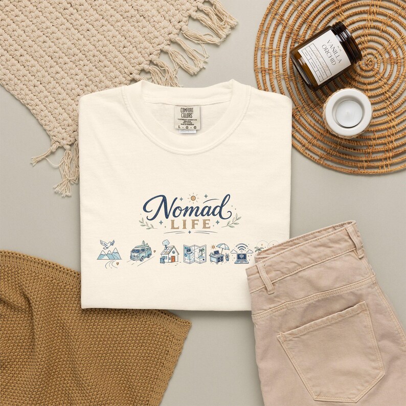 Nomad Life Shirt, Digital Nomad Tee, Remote Work Shirt, Work From Anywhere, Van Life Shirt, Travel Tee, RV Life Shirt, Laptop Lifestyle image 16