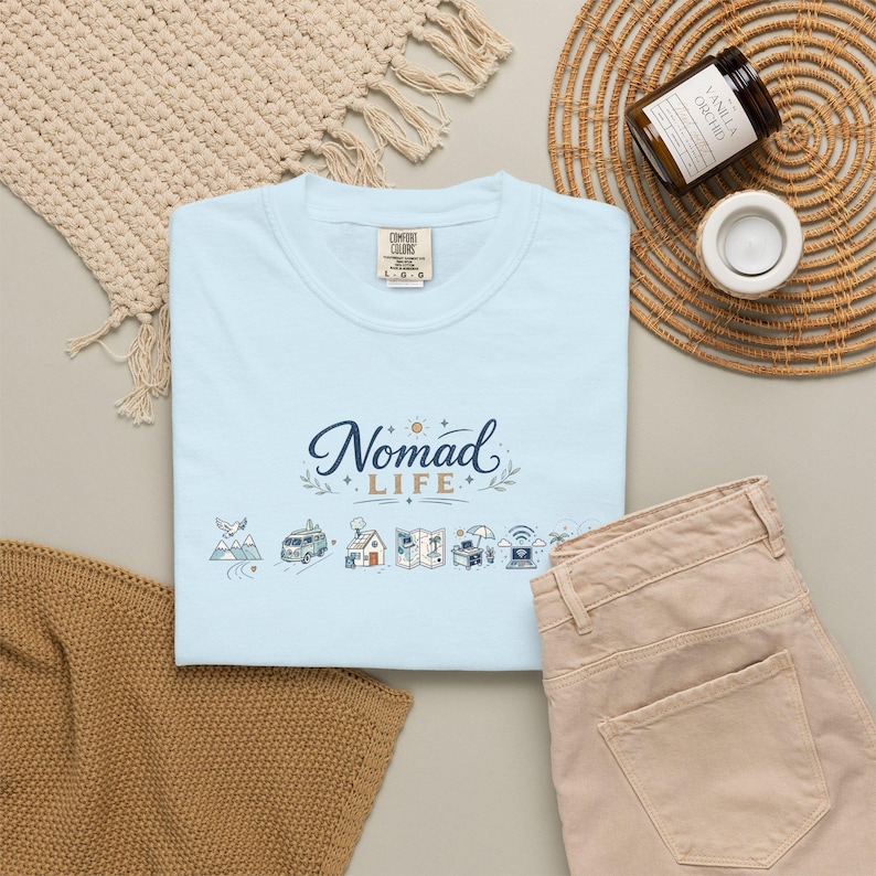 Nomad Life Shirt, Digital Nomad Tee, Remote Work Shirt, Work From Anywhere, Van Life Shirt, Travel Tee, RV Life Shirt, Laptop Lifestyle image 19