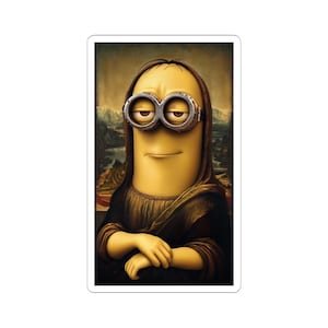 Pegatinas troqueladas divertidas de Minions, humor para portátiles, botellas de agua, regalos para niños, decoración de dibujos animados, accesorios divertidos