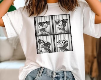 Camiseta engraçada para cabine de fotos com lagartixa, camiseta com estampa de lagarto réptil, presente divertido para amantes de répteis, presente para donos de lagartixas de estimação.