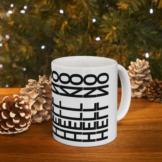 Minimalistische Tasse mit versteckter Botschaft | Kaffeetasse mit optischer Täuschung in Schwarz-Weiß | Einzigartiges Geschenk für Kaffeeliebhaber