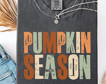 Comfort Colors Pumpkin Season Unisex T-shirt, Fall Equinox Apparel, Cozy Autumn Clothing Shirt, Pumpkin Themed Tee, Fall Festival Top,