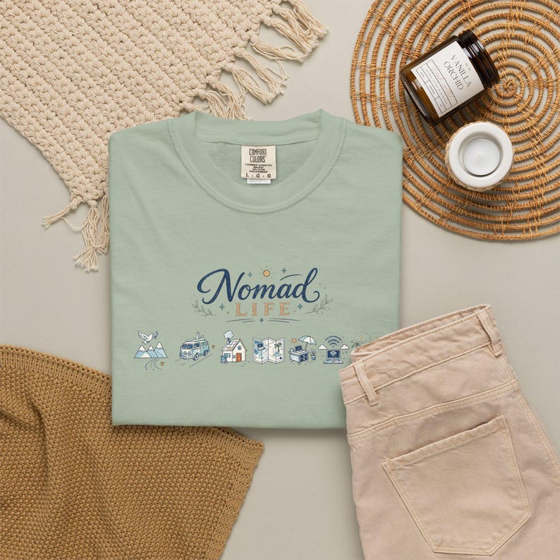 Nomad Life Shirt, Digital Nomad Tee, Remote Work Shirt, Work From Anywhere, Van Life Shirt, Travel Tee, RV Life Shirt, Laptop Lifestyle image 18