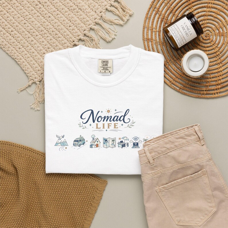 Nomad Life Shirt, Digital Nomad Tee, Remote Work Shirt, Work From Anywhere, Van Life Shirt, Travel Tee, RV Life Shirt, Laptop Lifestyle image 15