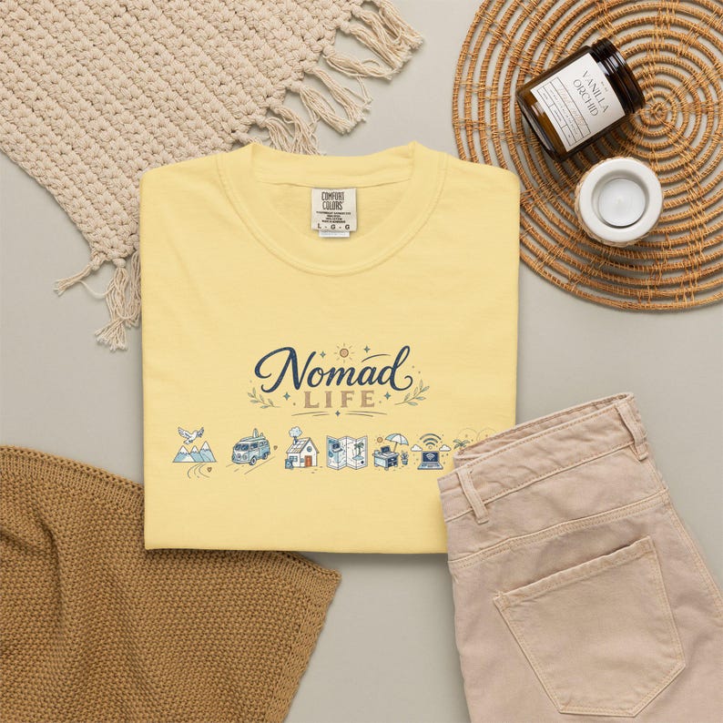 Nomad Life Shirt, Digital Nomad Tee, Remote Work Shirt, Work From Anywhere, Van Life Shirt, Travel Tee, RV Life Shirt, Laptop Lifestyle image 17