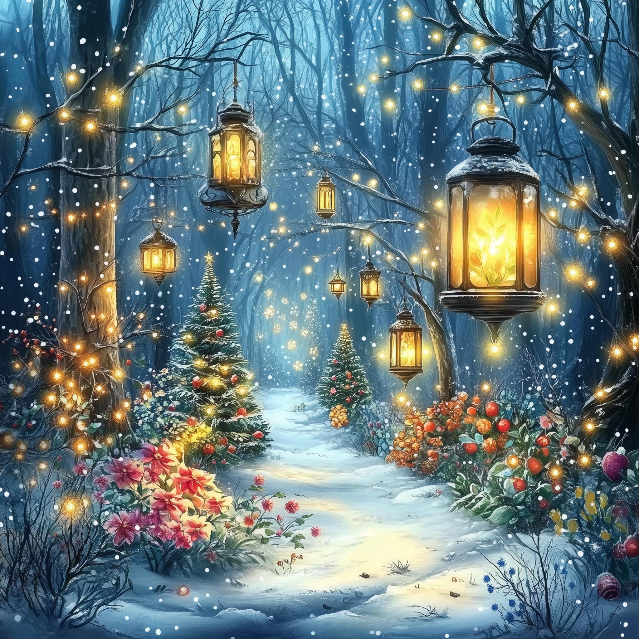 Christmas Path Jpgs, Winter Holiday Scrapbooking (digital Download) - Etsy