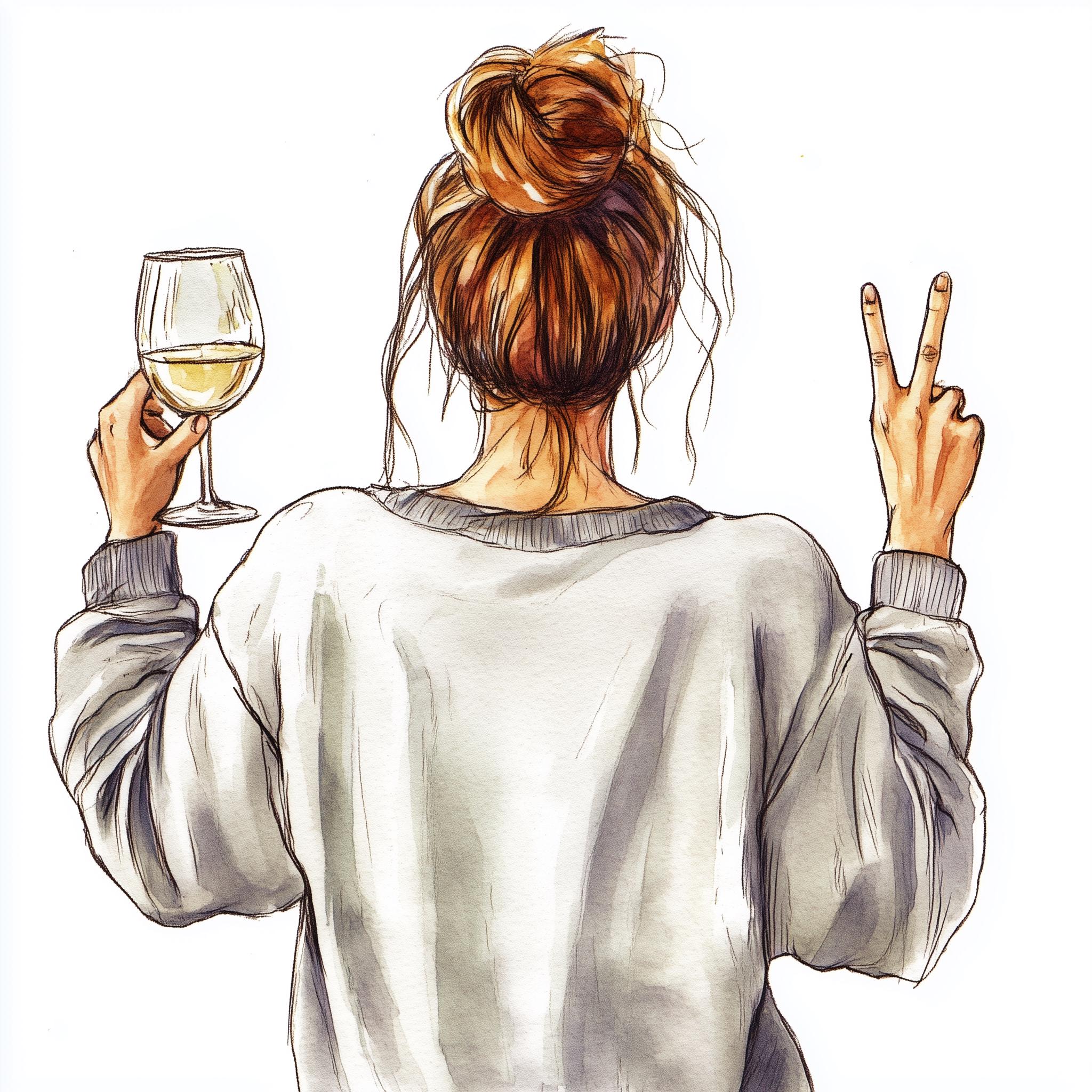 Watercolor Woman and Wine 10 High Resolution Watercolor JPGs Junk Journaling, Scrapbooking, Card Making, Digital Download Tattoos