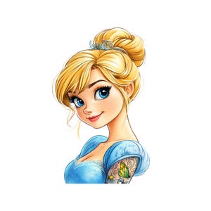 Tattooed Princess PNG Image Transparent Background Clipart Bundle Set